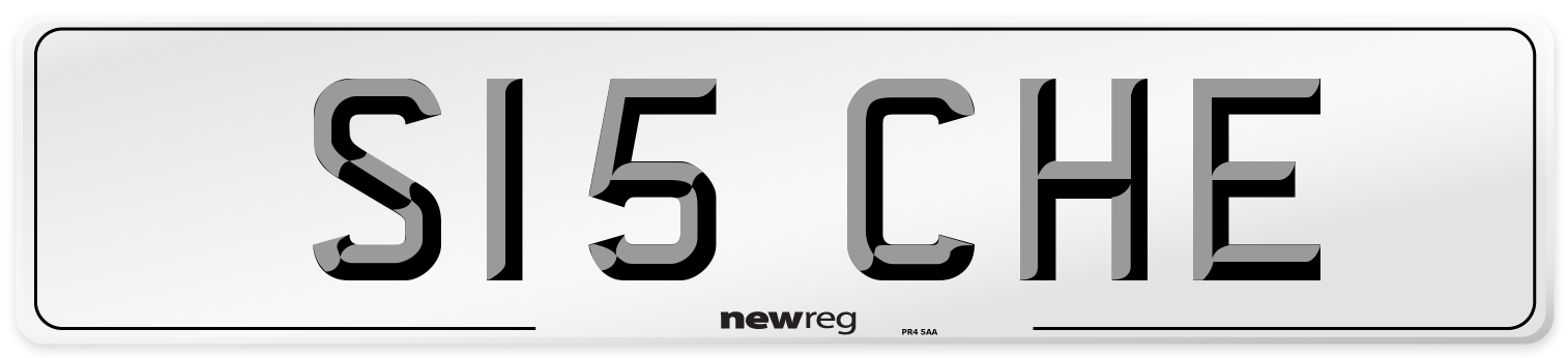 S15 CHE Number Plate from New Reg